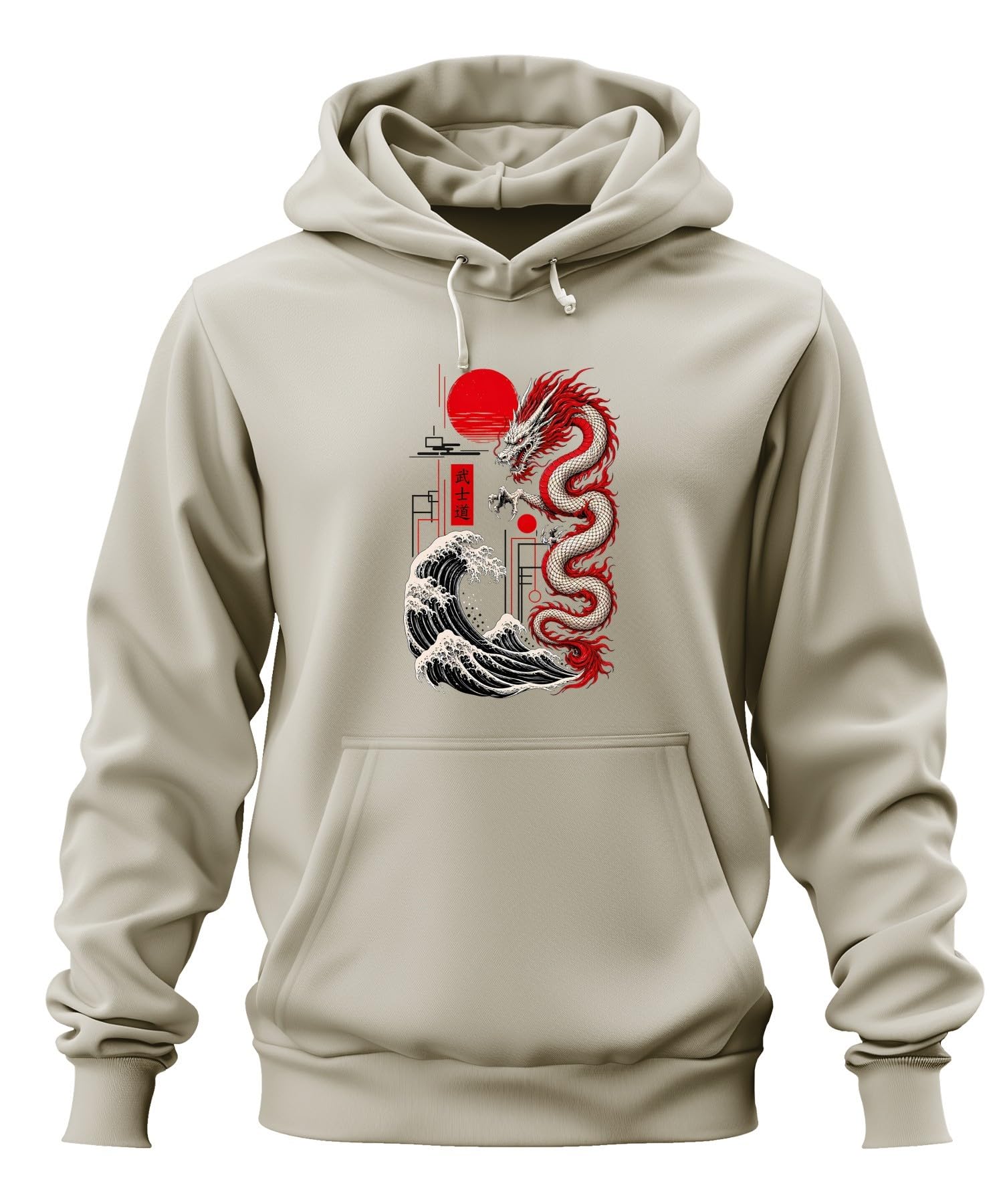 Bushido Sweat à capuche japonais Y2K Dragon
