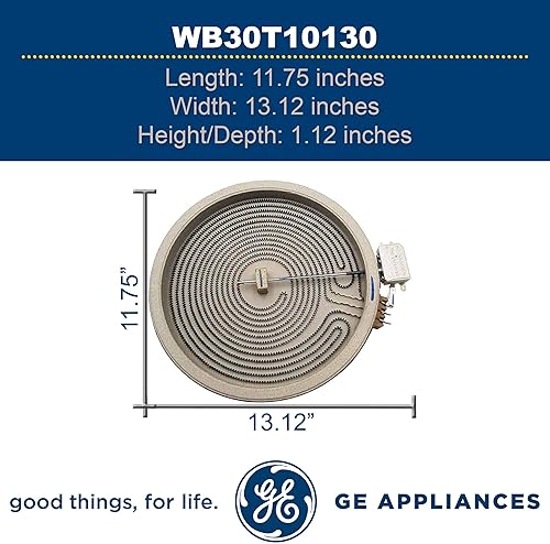 Miniatura 6 de GE WB30T10130 - Elemento de superficie radiante dual Haliant/Radiant OEM genuino para GE Range, color blanco