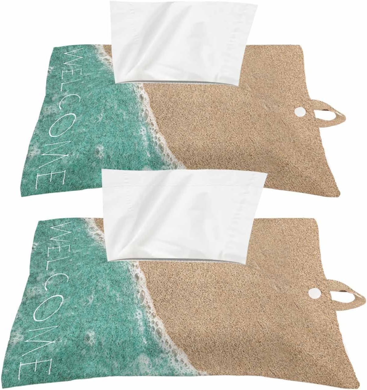 Summer Beach Tissue Box Cover Reusable Napkin Holder 2