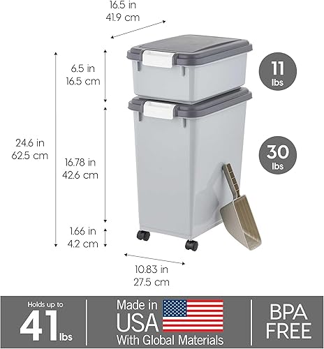 Miniatura 20 de IRIS - Juego de contenedores herméticos de 3 piezas para alimentos de mascotas