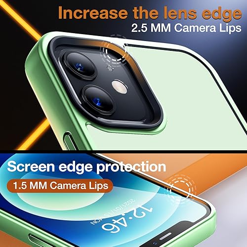 Miniatura 89 de Funda para iPhone 12, a prueba de golpes, para iPhone 12 Pro, protección contra caídas de grado militar, parte trasera dura, delgada, translúcida