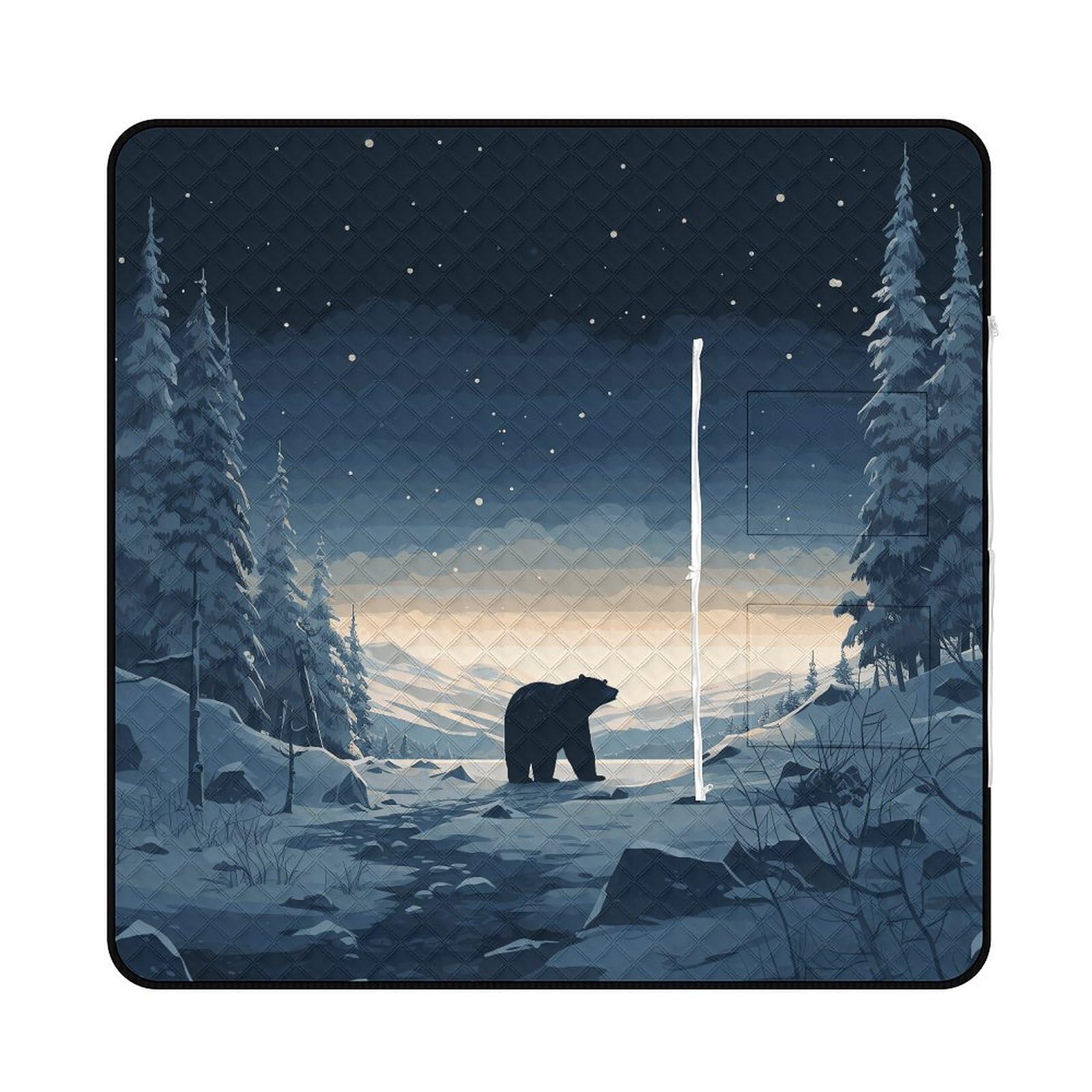 Couverture de plage imperméable ours polaire tapis de camping pliable et voyage extérieur