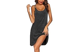 Seductive Slumber in Ribbed Embrace: The Nightgown for Women