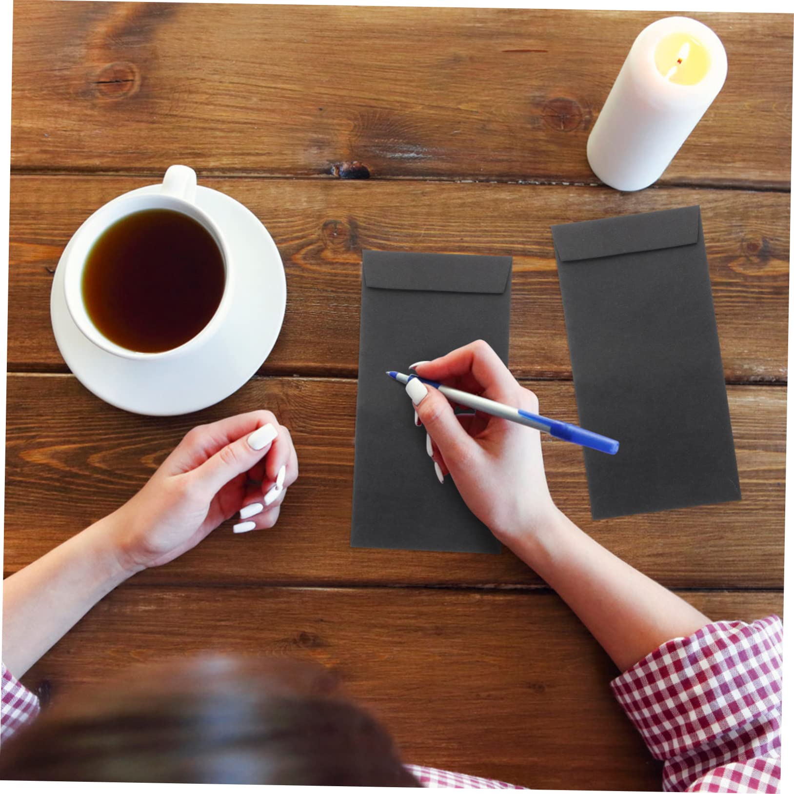 NUOBESTY 120pièces Enveloppes Autocollantes Pour Noir Pochettes Budget Multifonctions Pour Stockage Bijoux Billets Et Accessoires Pratique Pour Organisation Quotidienne