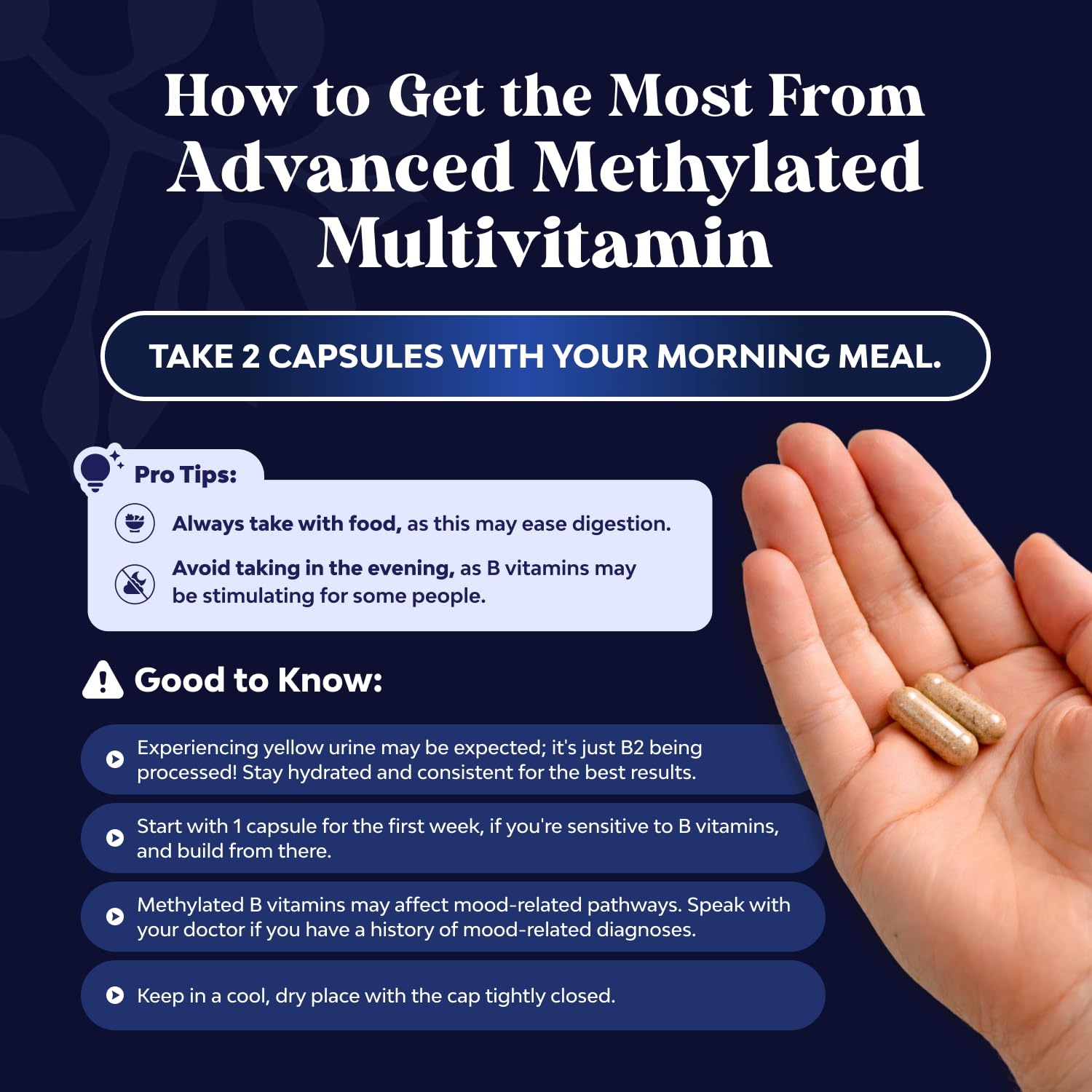 28 in 1 Advanced Methylated Multivitamin with Methylfolate - Exclusive ALA + NAC + TMG Blend - Daily Energy, Mood & Brain Support - Immune Support Supplement with Vitamin D3 & Magnesium - 60 Capsules — Amazon image 4
