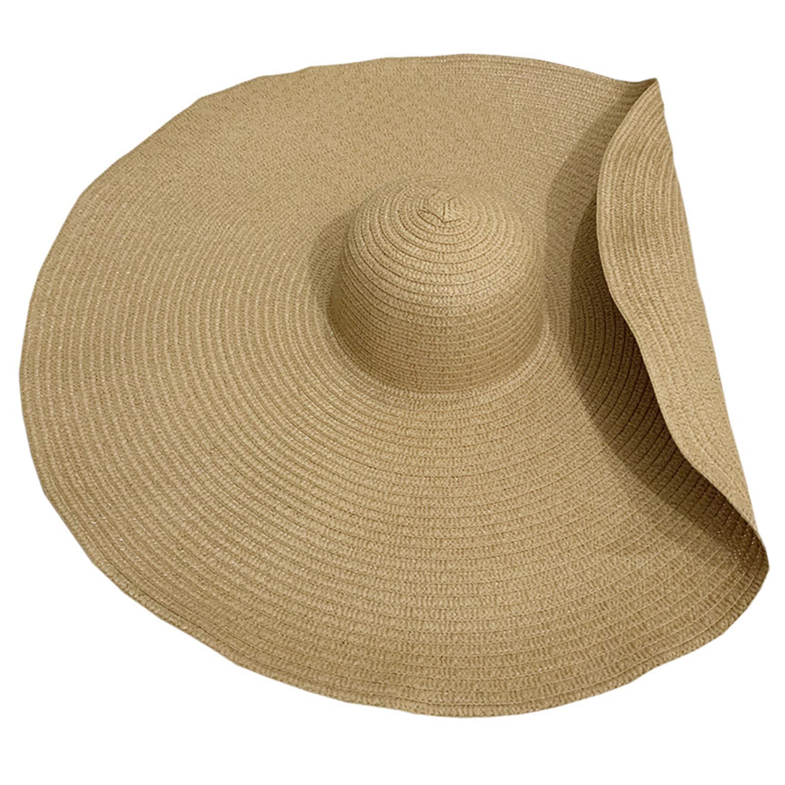 Maxtonser Holiday Sunshade Sun Hat Outdoor Beach Oversized Straw Hat Sunscreen Hat Must Have Item for Women Girl