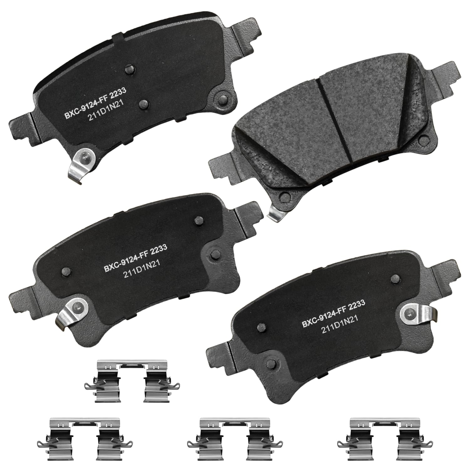 Bendix Premium SBC2233 Ceramic Rear Brake Pads for Jeep Gladiator 2024-2020, Wrangler 2024-2021