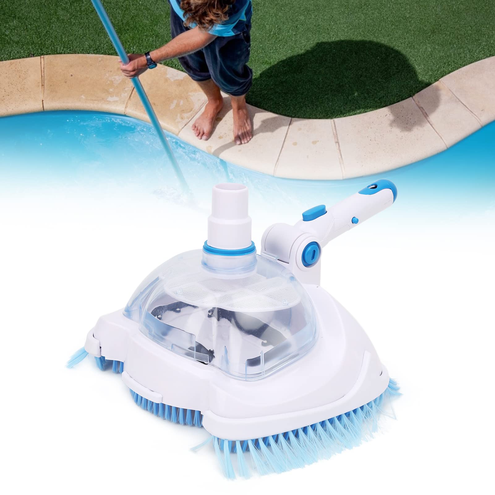 Miskall Manual Pool Vacuum Head, Suction Cleaning Tool for Effective Swimming Pool Maintenance