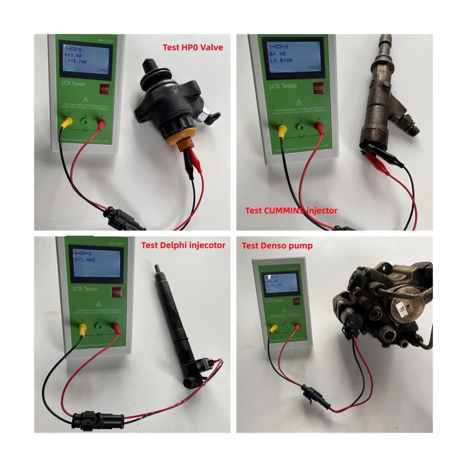 Medidor LCR Probador de resistencia, capacitancia e inductancia LCR01 TL-200 TR LCR con batería incorporada, comprobador inyectores piezoeléctricos Common Rail diésel