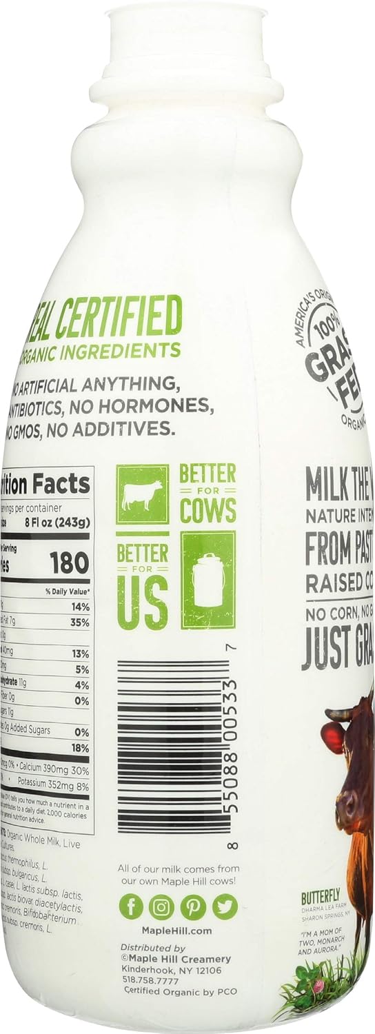 Maple Hill Creamery, Kefir Plain Organic, 32 Fl Oz