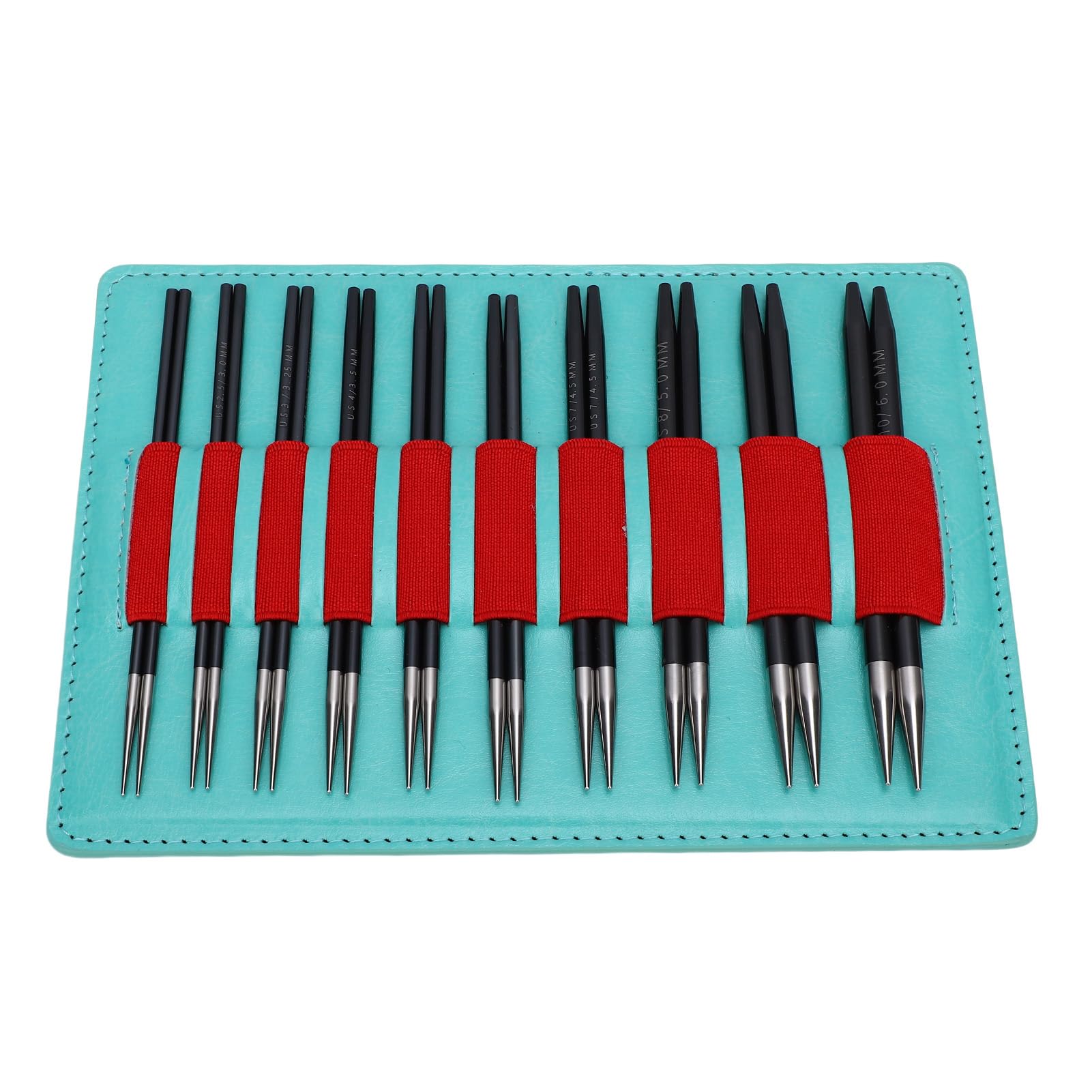 Plyisty Juego de Agujas de Tejer de Repuesto, Marcas de Tamaño Claras, Universales para Tejer en Casa, Aluminio/acero Inoxidable, 10 Pares