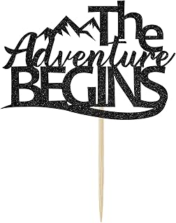Sponsored Ad - Ferastar The Adventure Begins Cake Topper,2021 Graduation Cake Topper,Adventure Awaits,Graduation Retiremen...