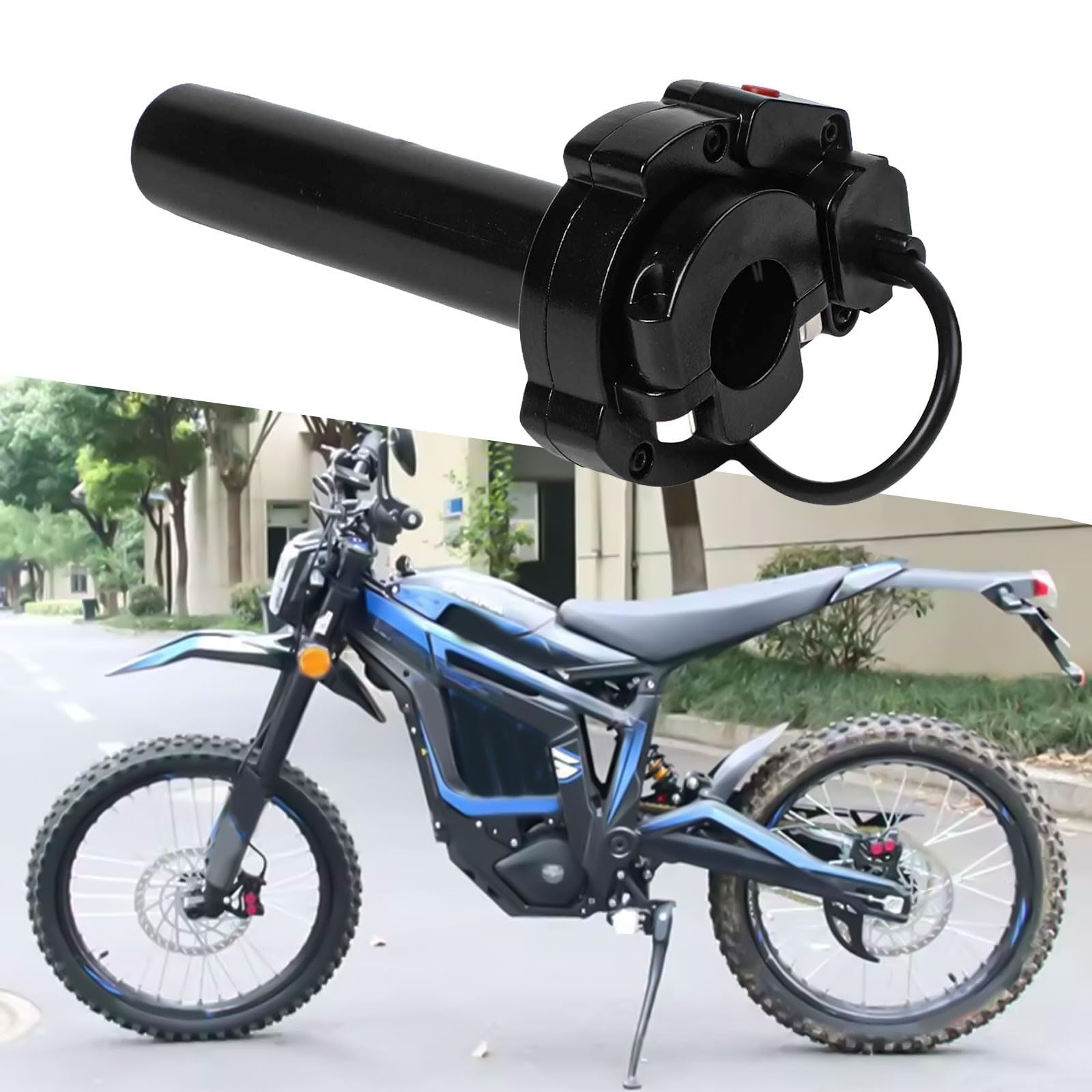 YJDOORPLAY Manubrio acceleratore, per moto da cross Talaria Sting R X3 MX4 MX3, impugnatura in gomma e lega di alluminio, con cavo, ricambio a risposta rapida