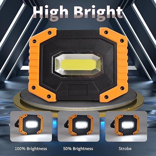 Vista 36 de OTYTY Luz de trabajo recargable, luz LED de trabajo portátil, COB, impermeable, 30 W, 1500 lúmenes, para acampar al aire libre, senderismo