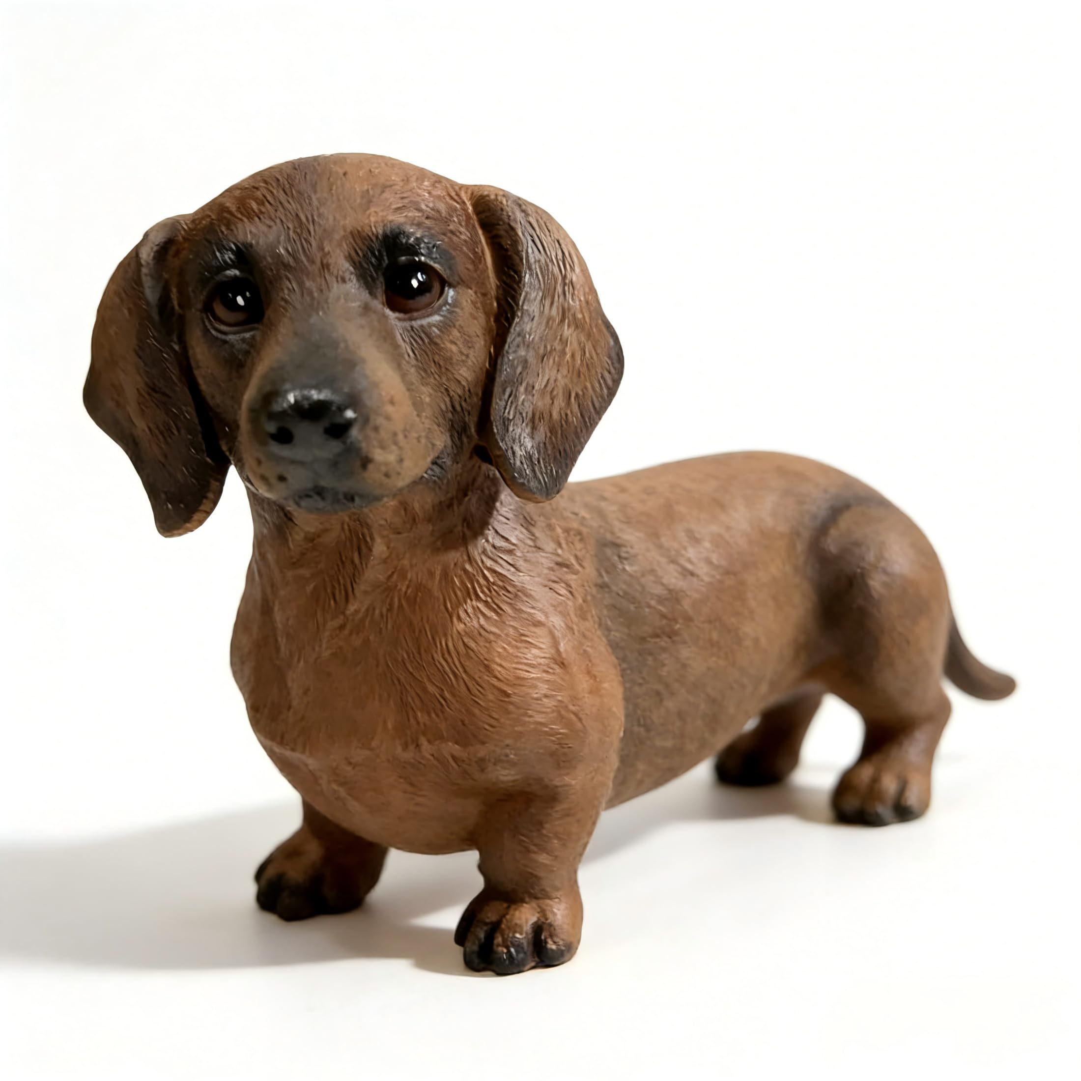Dytartzx Realistic Dog Figurine Resin Statue – Small Animal Decor For Home Shelf Desk, Lifelike Dog Ornament