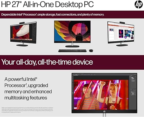 Vista 11 de HP Computadora de escritorio todo en uno, pantalla de microborde Full HD de 21.5 pulgadas, procesador AMD Ryzen 3, gráficos AMD Radeon, 8 GB SDRAM