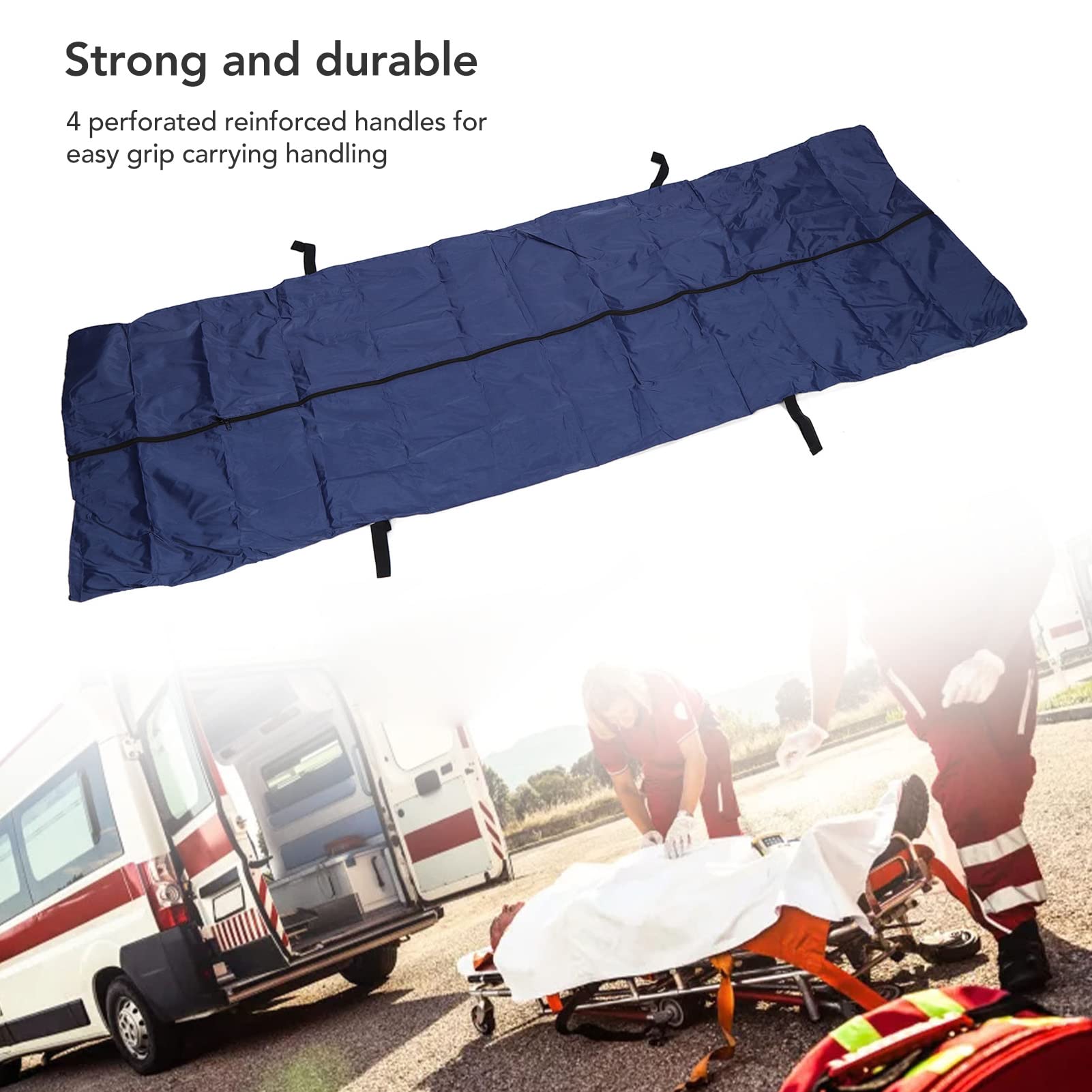 Cadaver Bag, Leak Proof Corpse Storage Bags Emergency Dead Mortuary Body Bag Stretcher Combo Cadaver Disaster Pouch for Outdoor (210 * 75CM)