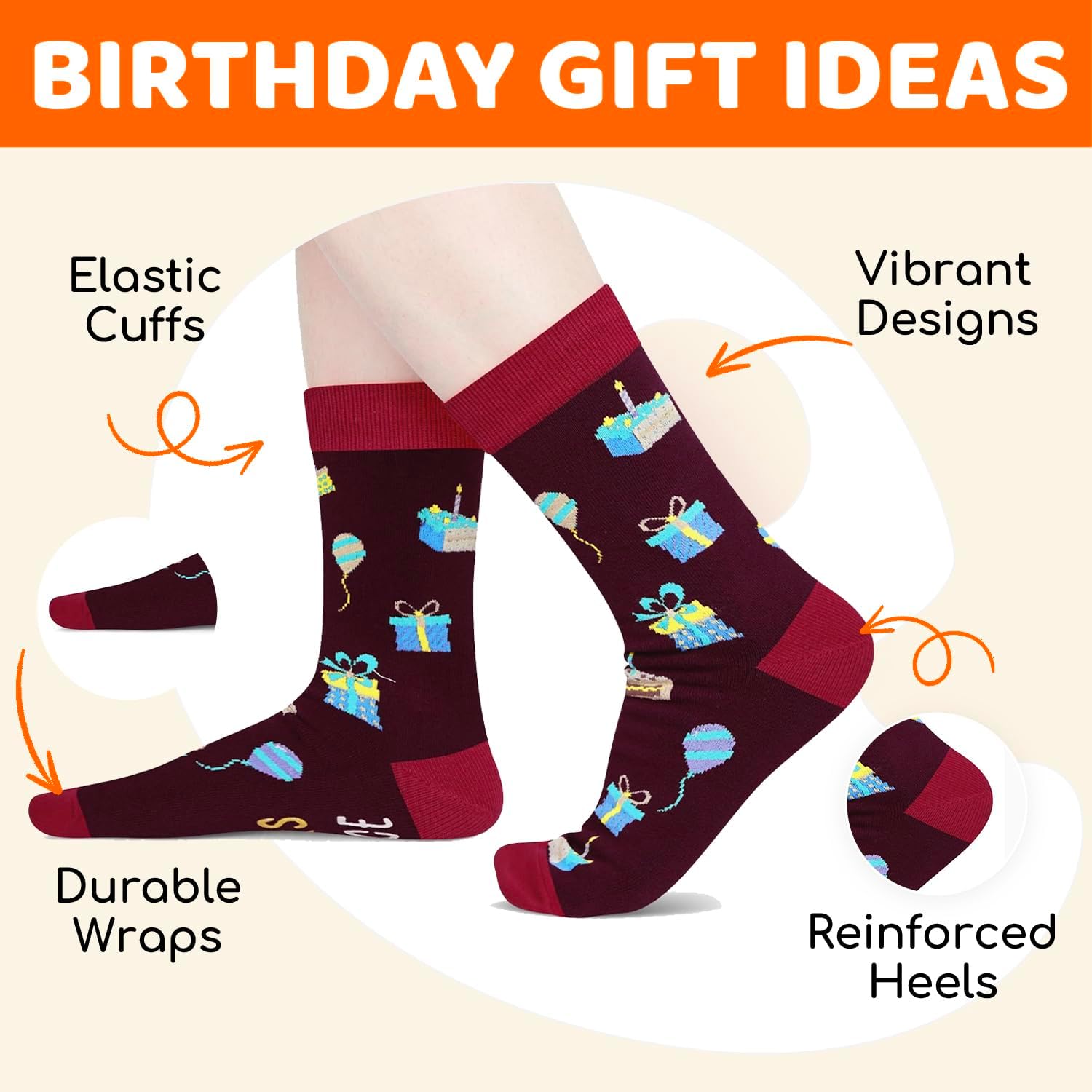 HAPPYPOP Birthday Gifts for Men Women - 30 31 32 33 34 35 36 37 38 39 40 Year Old Socks - Image 4