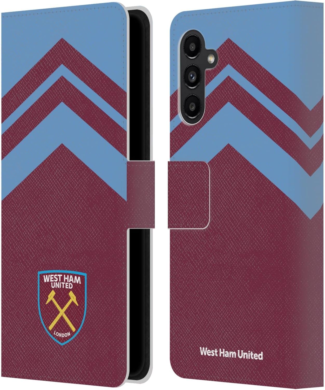 Head Case Designs Officially Licensed West Ham United FC Arrowhead Lines Crest Graphics Leather Wallet Case Compatible with Samsung Galaxy A13 5G (2021)