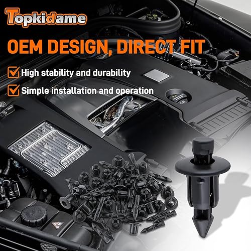 Miniatura 4 de 30 unids M6 Fender Clip Retenedor Parachoques Nylon Push Rivet Pins Compatible con Honda Kawasaki Suzuki GSX-R para Yamaha YT0928 YZF R1 R6