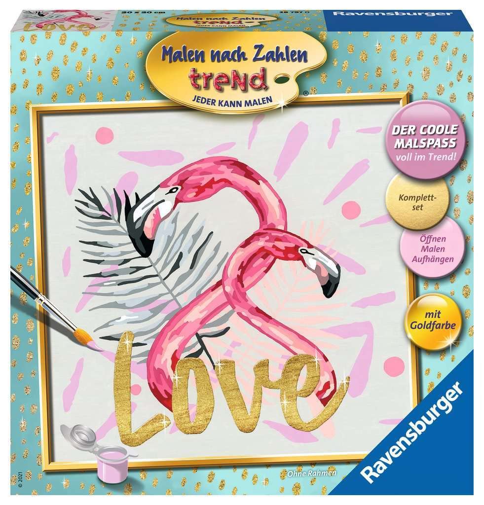Ravensburger Paint by Numbers 28797 Love - Paint by Numbers for Adults Perfect Painting Result Artist Accessories, without Frame