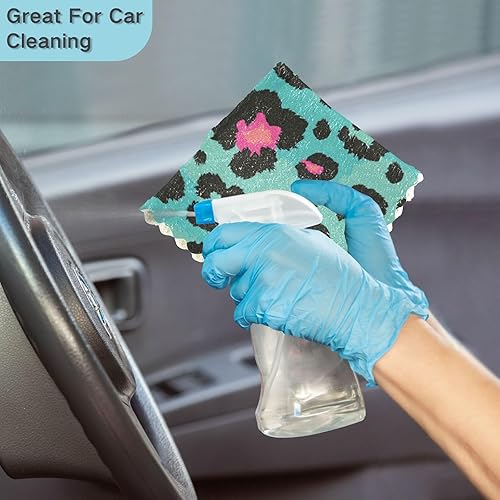 Miniatura 7 de FRODOTGV Seamless Leopard Pattern Microfiber Dish Towel Clothes Tea Towel Kitchen Dish Towels Cotton Absorbent Decorative Kitchen Hand Towels