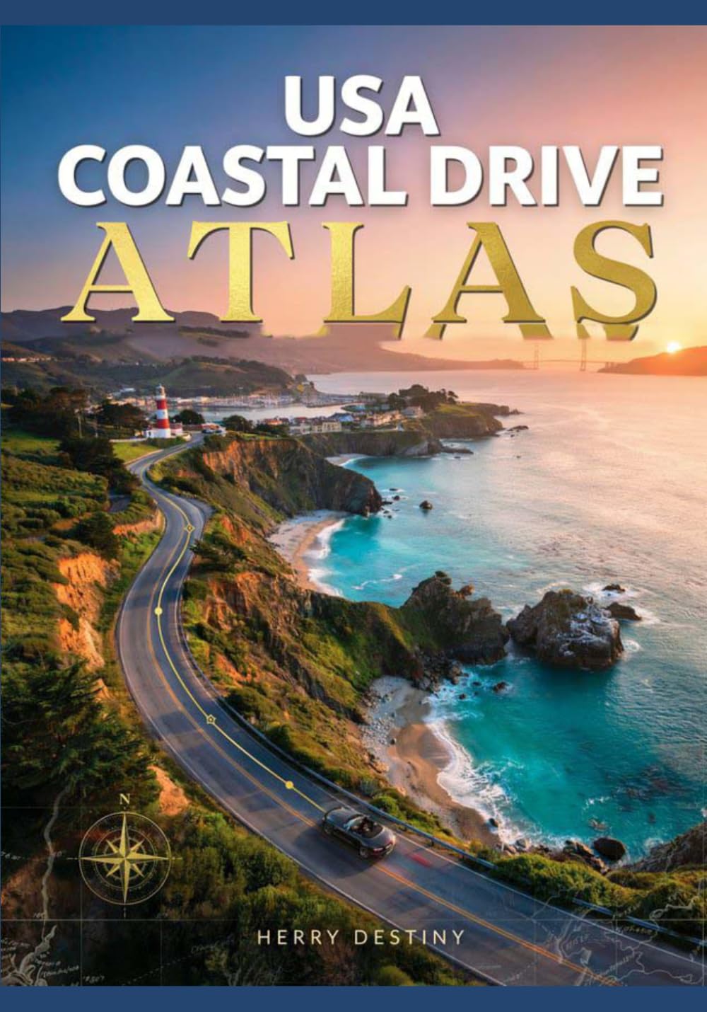 USA Coastal Drive Atlas: A Visual Guide to Major Maritime Routes, Shipping Lanes, and Regional Navigation Maps