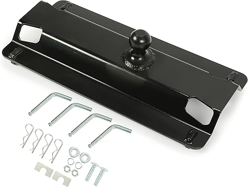 Placa adaptadora de bola de enganche de 5ª rueda a cuello de cisne para repuesto de caja de camioneta para 49080-25,000 libras, bola de 2-5/16