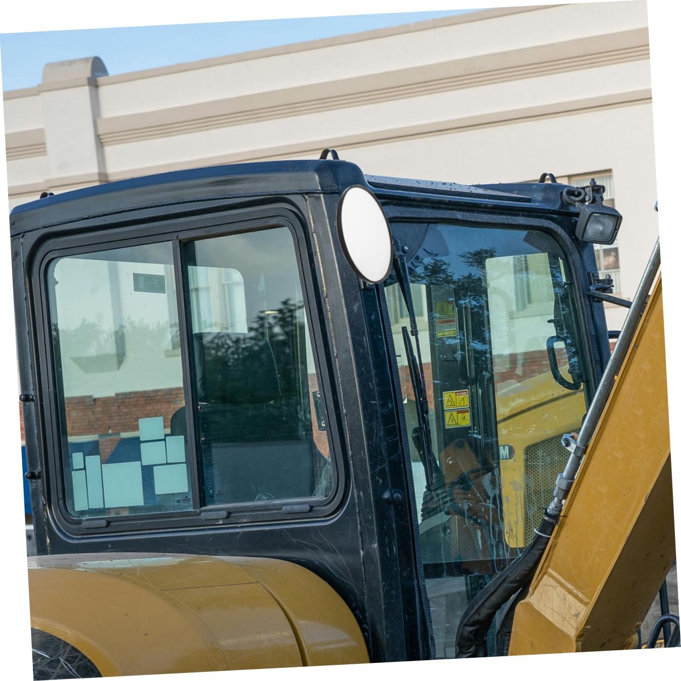 BESPORTBLE 2pcs Convex Mirror for Excavators Loaders Trucks Impact Resistant Rear View Mirror Enhanced Downward Visibility for Construction Safety
