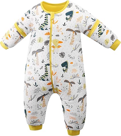 ChicSky Nursery,Bedding,Blankets & Swaddlers,Swaddles ChicSky Sleeping Bag with Legs 3.5 Tog Baby Sleeping Bag with Sleeves Detachable Winter Swaddle Blanket with 3-way Zipper Pyjamas Infant Wearable Blankets