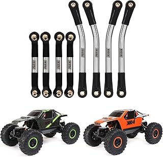 INJORA High Clearance Chassis 4 Links Stainless Steel for AX24 XC-1 Upgrade 1/24 RC Crawler,8PCS(Silver)