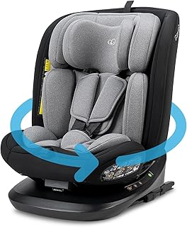 Booboo Safety Lissabon – Der flexible 360° drehbare Kindersitz (40-150 cm), sicher & mitwachsend, Reboard bis 4 Jahre, Isofix & Top-Tether, extra Komfort – Black Grey