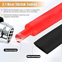 Vista 5 de mankk - 230 piezas de terminales de anillo de cobre para cables de AWG 1 2 4 6 8 1/0 2/0 calibre, conectores de terminal de batería, conectores