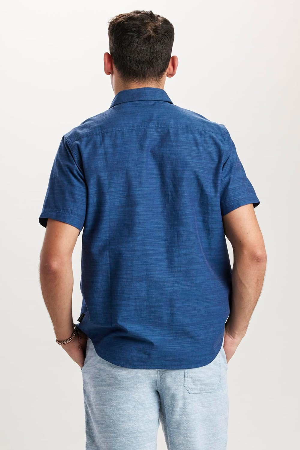 Unionbay Mens Short Sleeve Slub Button Down Shirt
