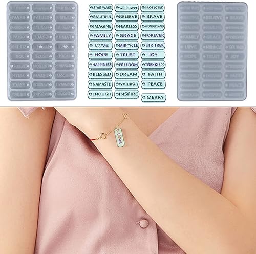 Miniatura 2 de appuivbt Moldes de resina para colgantes, pulseras de joyería, molde de silicona de resina epoxi para manualidades, fabricación de joyas