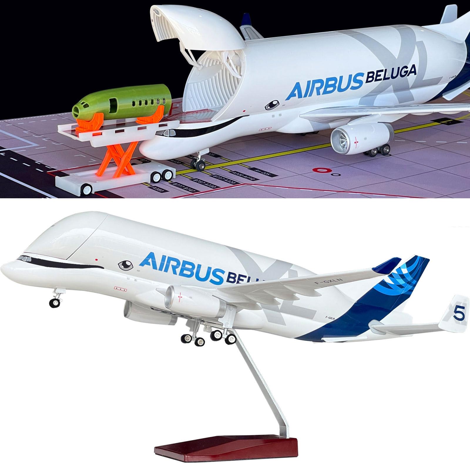 Photo 1 of LDQUNS Transport Aircraft Model, 1/150 Scale A300-600ST Model 16.5 Inches Length, with Openable Cargo Bay - Ideal Collection and Gift