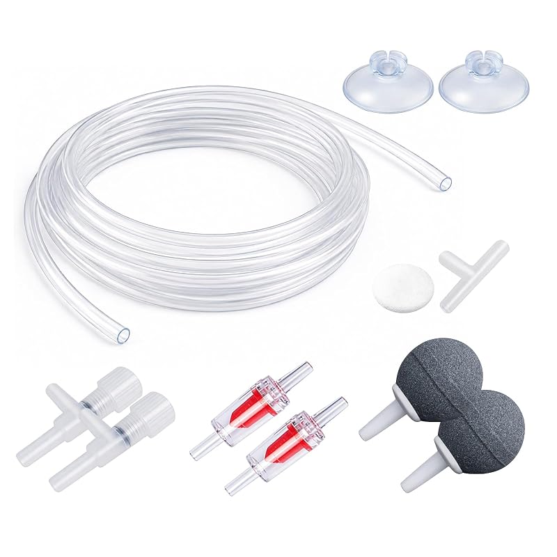 Kit de acessórios para bomba de ar de aquário HITOP com tubos, pedras porosas e válvulas, conjunto com 10 peças