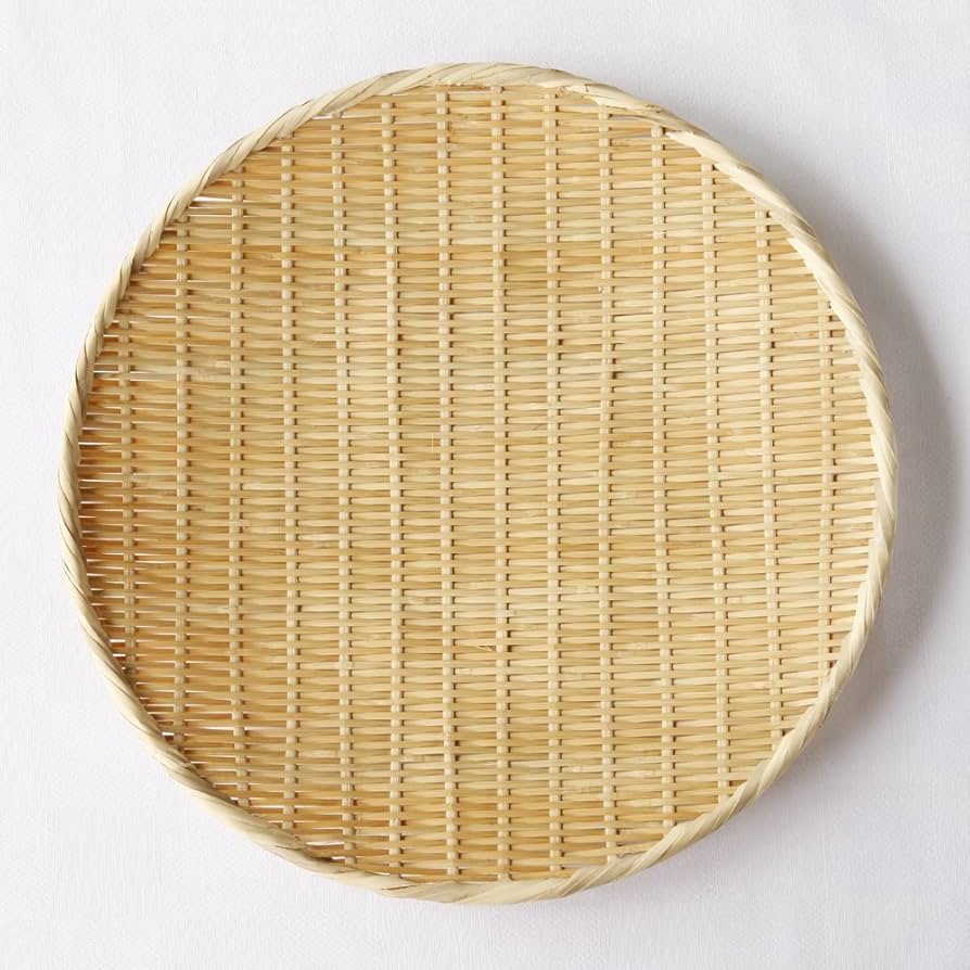 Amazon｜【かごや】特選 丸盆ざる(竹ざる 水切りザル) 直径約