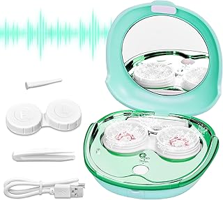 gdnspot Ultrasonic Portable Contact Lens Cleaner, Automatic Contact Lens Cleaning Machine with USB Charging Cable, Fit Dis...