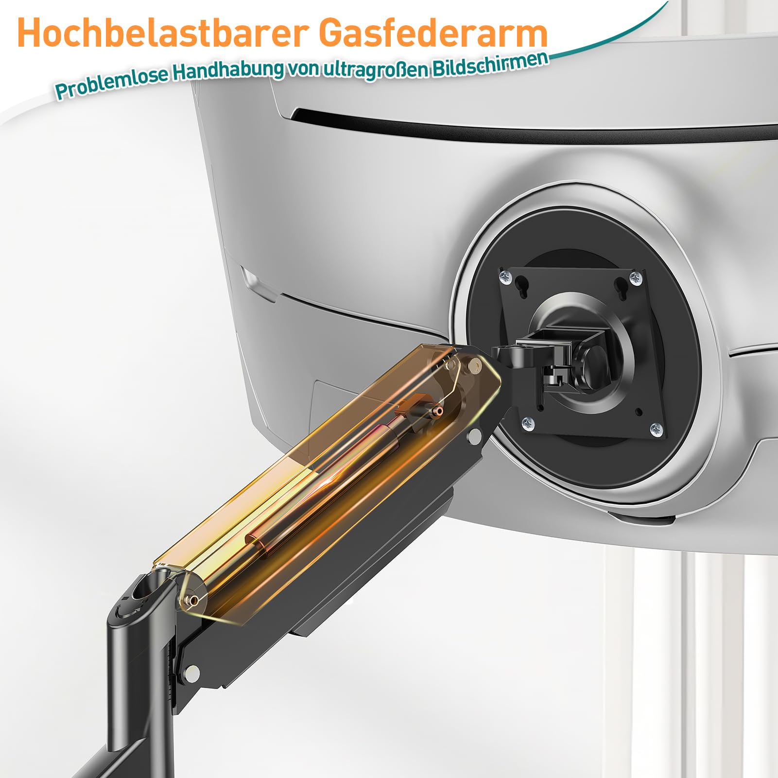 ELIVED Ultrawide Monitor Arm für Max 49 Zoll Bildschirm hält 2-20KG