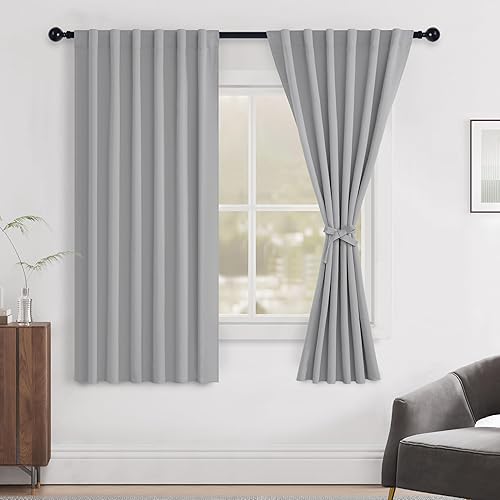 Miniatura 134 de Hiasan Cortinas opacas blancas extra anchas para dormitorio, cortinas opacas térmicas extra anchas de 72 pulgadas de largo, con pestaña trasera,
