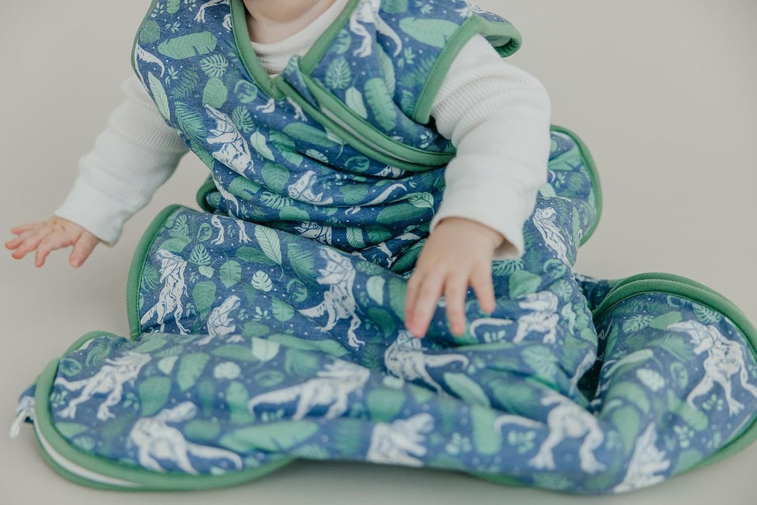 Copper Pearl Sleep Sack: Warm and Cozy Baby Bag in a Variety of Trendy Designs, Safe Alternative to Blankets, Sleeveless Baby Sleep Sack Swaddle Sizes Newborn to 24 Months - Jurassic Park