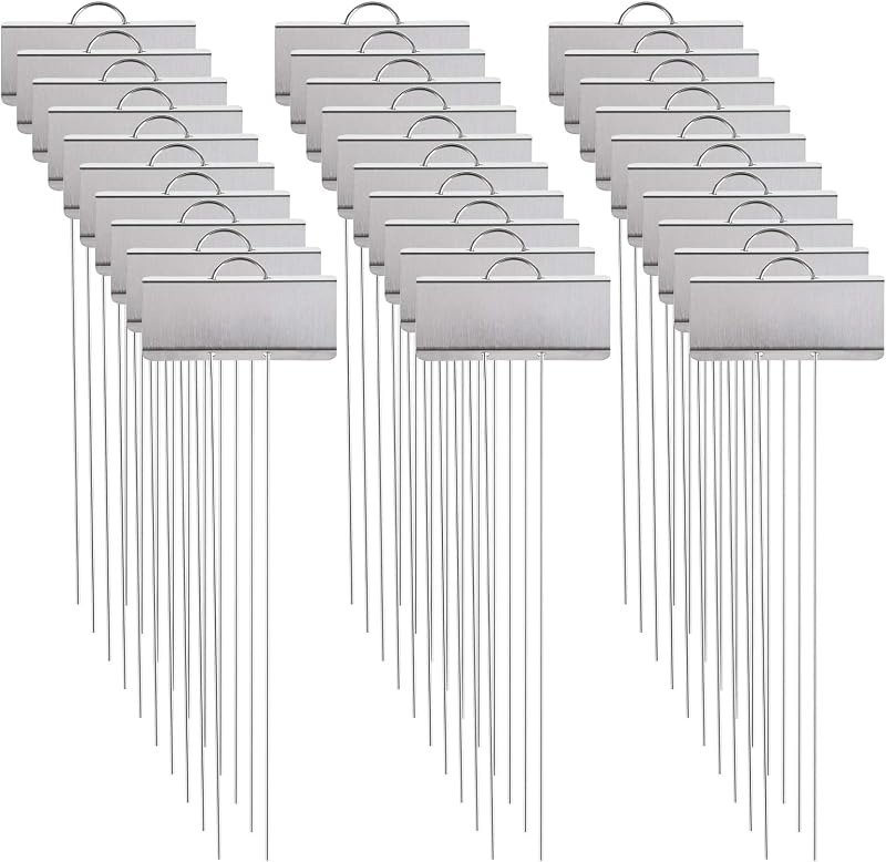 Foraineam 30 Pack 11.5 inch Stainless Steel Garden Markers Weatherproof Metal Plant Labels Large Planting Seedling Stake Signs