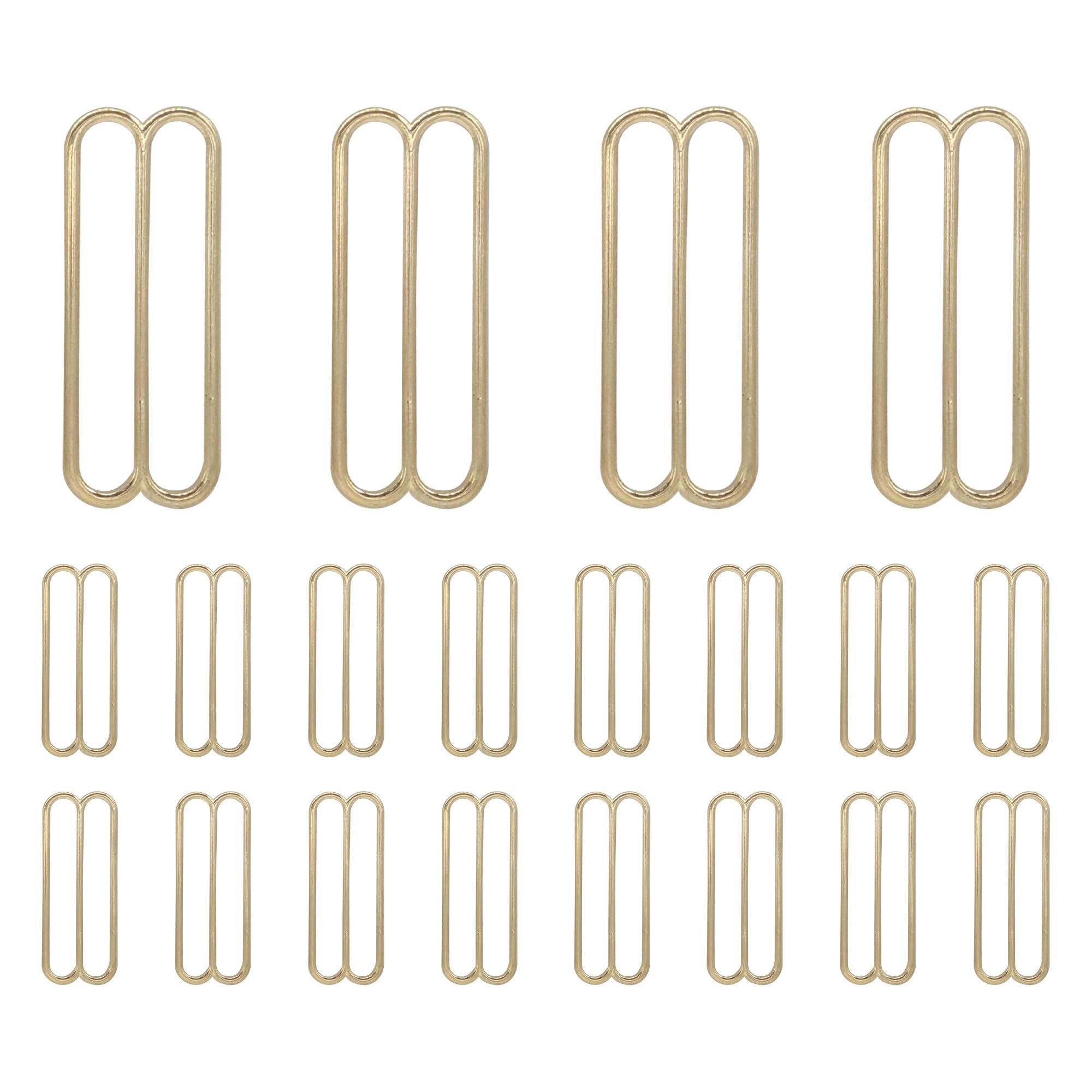 Trimming Shop 3-Bar Slider Buckle - Adjustable Tri-Glide Metal Strap Buckle Smooth slide design Metal Strap Adjuster Heavy Duty Webbing Buckle for Bags, Belts, Pet Collars & Luggage
