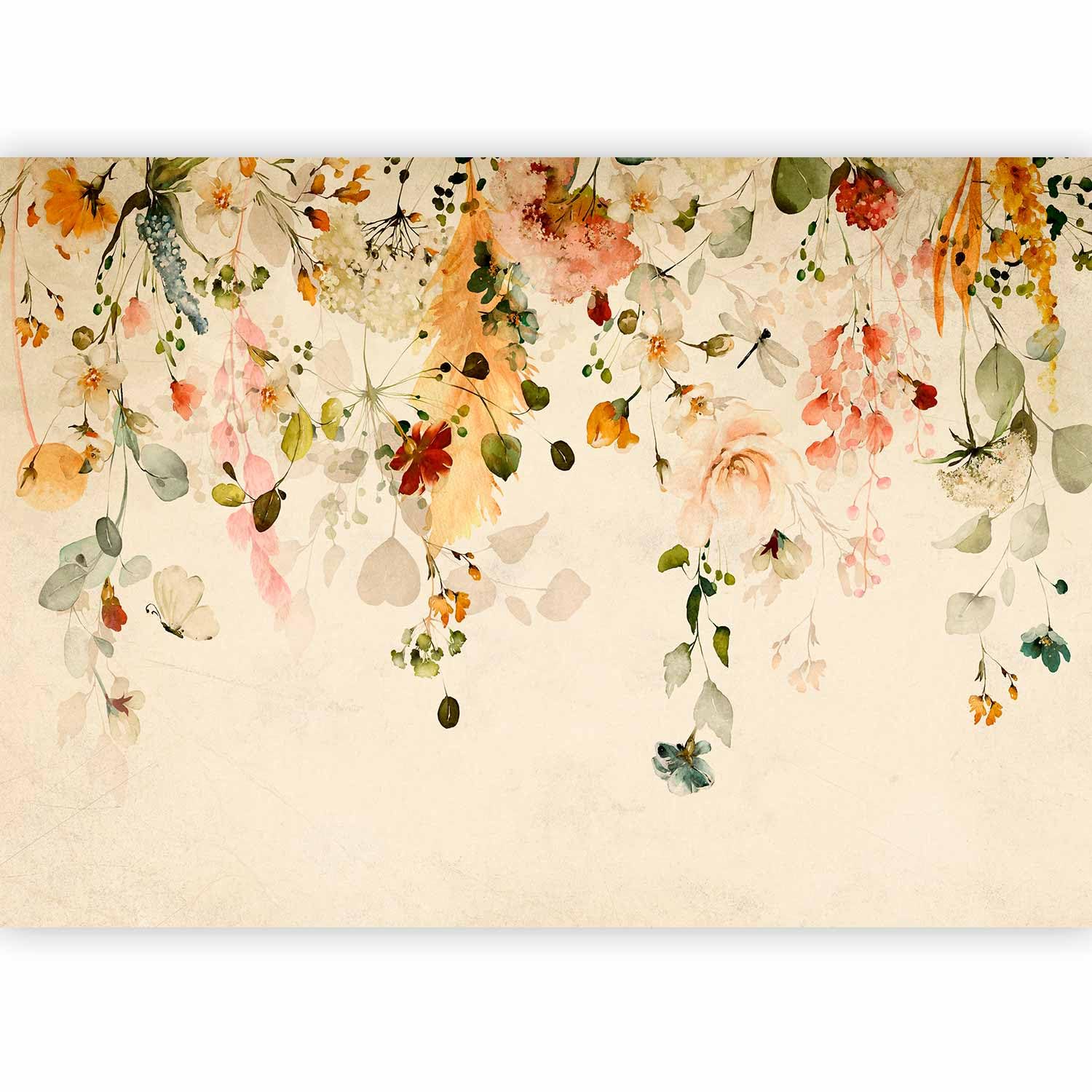 murando Fotomurales Flores 400x280 cm XXL Papel pintado tejido no tejido | Decoración de Pared decorativos Murales moderna de Diseno Fotográfico Hojas Plantas Naturaleza como pintado