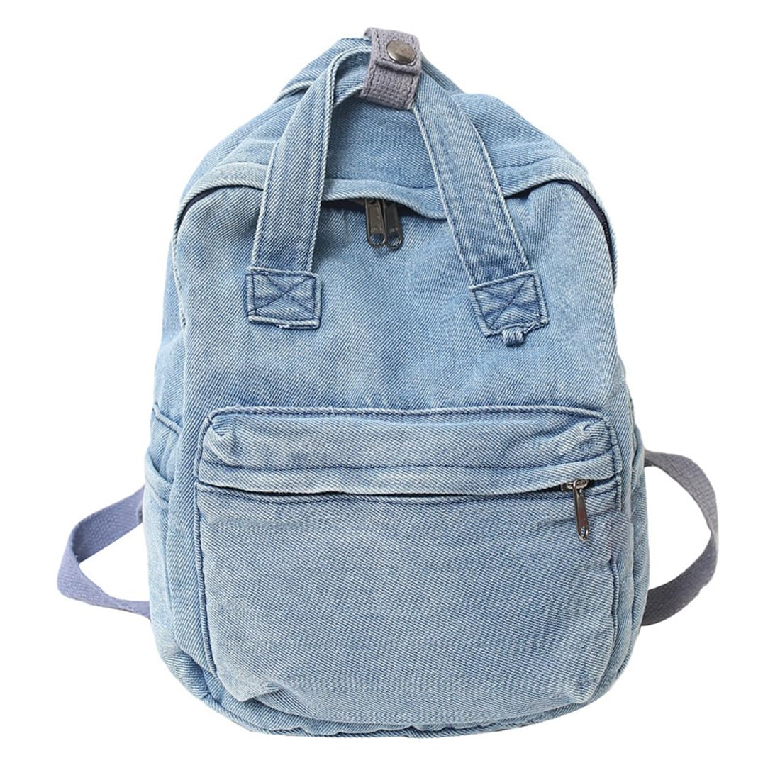 MaxxCloud Vintage Denim Laptop Backpack Casual Canvas Daypack Handbag Purse Lightweight Rucksack Shoulder Bag