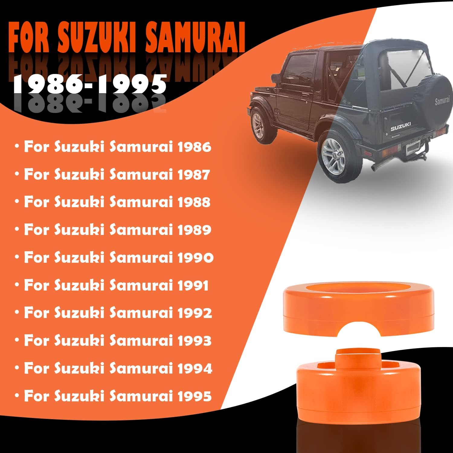 Transmission & Transfer Case Shifter Bushing Kit For Suzuki Samurai 1986-1995 - Polyurethane Red