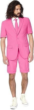 Opposuits Mens Summer Suit Outfit - Slim Fit - Includes Short Sleeved Blazer - Shorts and Tie