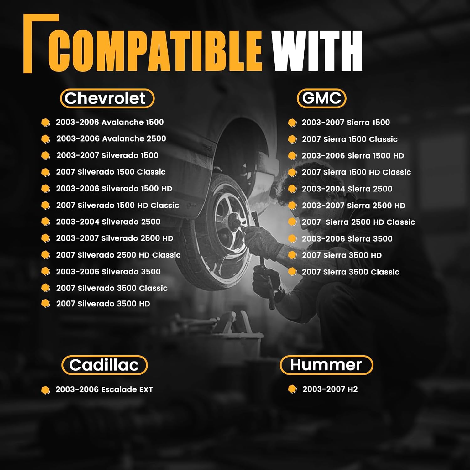 GSPSCN 700101 AC HVAC Heater Blower Motor with Fan Compatible with 2003-2007 Chevy Avalanche Silverado 1500/2500/3500丨GMC Sierra 1500/2500/3500丨 Cadillac Escalade Escalade EXT丨Hummer H2