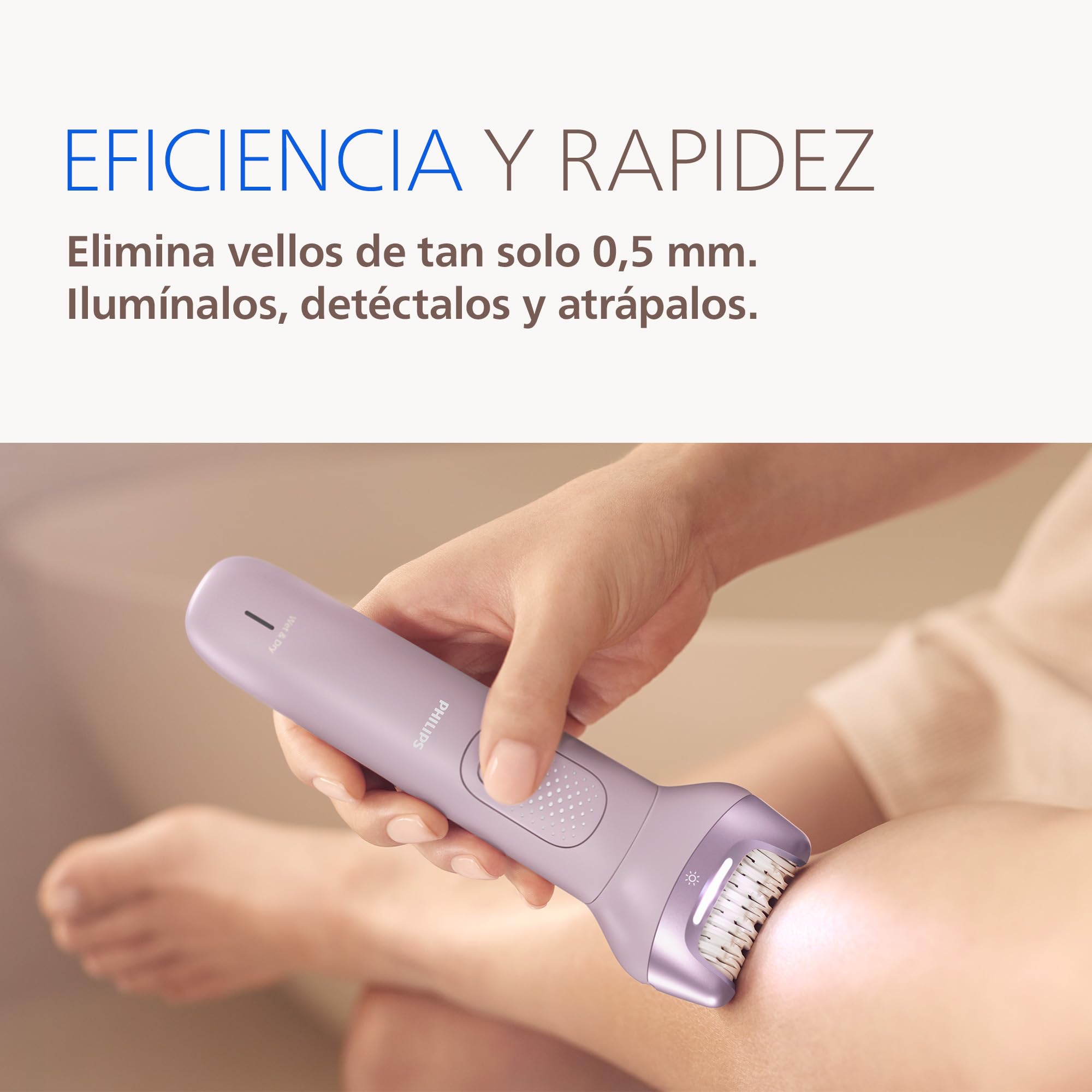 Philips Depiladora Serie 9000 – eléctrica inalámbrica para uso en seco y mojado, para cara, cuerpo y zona del bikini; con ProGuide, 9 accesorios, 60 min de autonomía, modelo BRE729/00 - 4